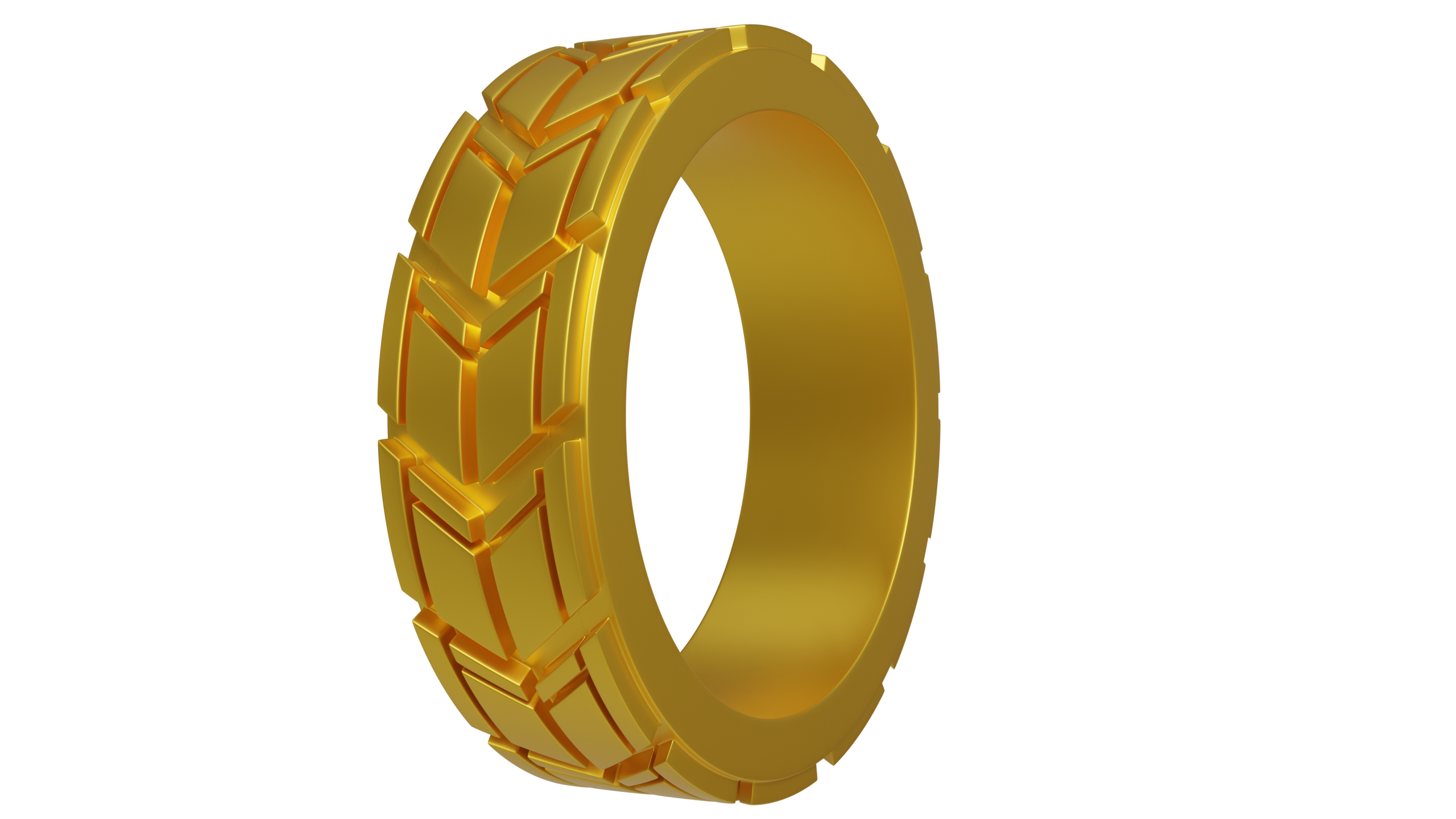 Car Tire Ring in Gold 999 oder Platin